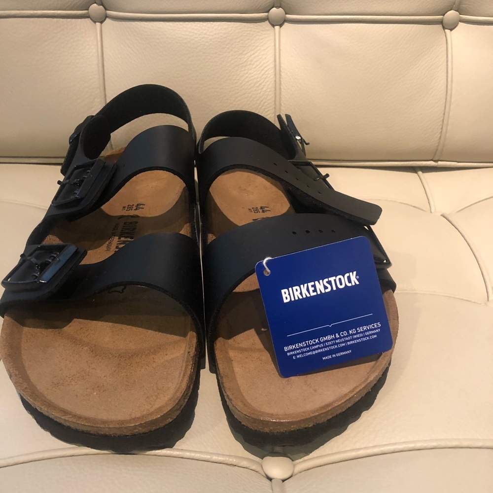 Birkenstock Milano Burke-Flor Narrow Black